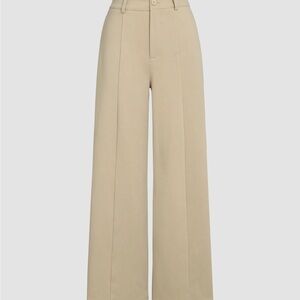 Cider Classic Beige Wide-Leg Pants